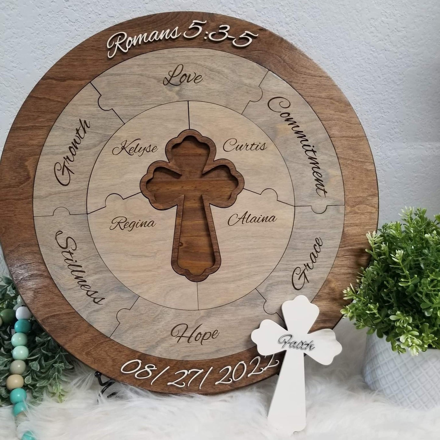 Unity puzzle, Family Puzzle, Blended Family, Unity Alternative, Religious style, Christian style, Personalized Religious Puzzle