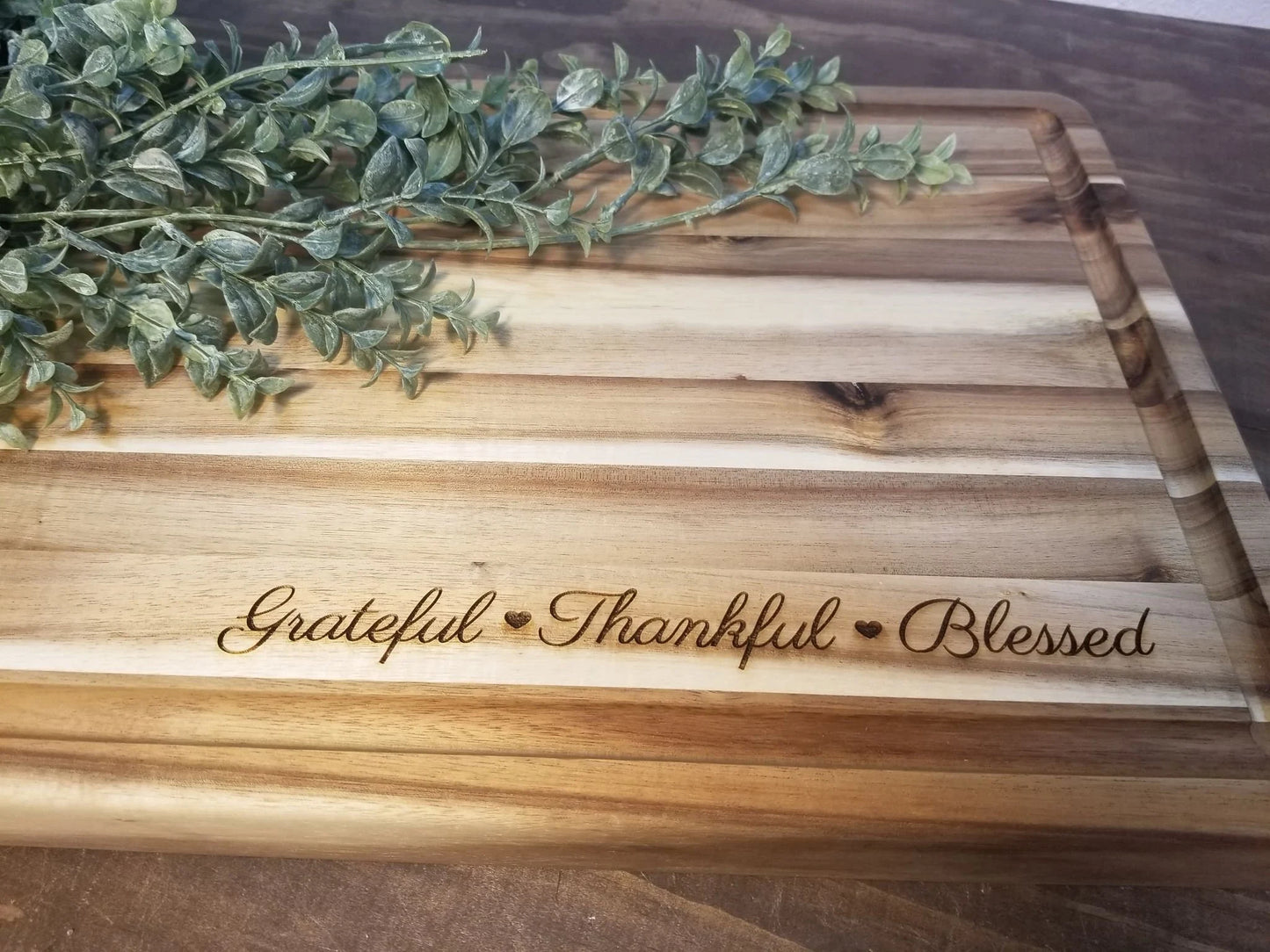 Personalized Chopping Block - Acadia Wood, Personalized Cutting Board, Engraved Cutting Board, wedding gift, realtor gift, new home gift