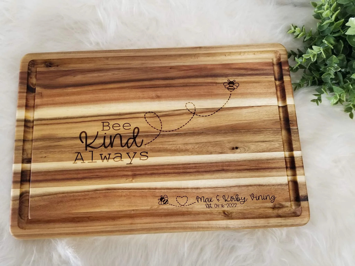 Personalized Chopping Block - Acadia Wood, Personalized Cutting Board, Engraved Cutting Board, wedding gift, realtor gift, new home gift