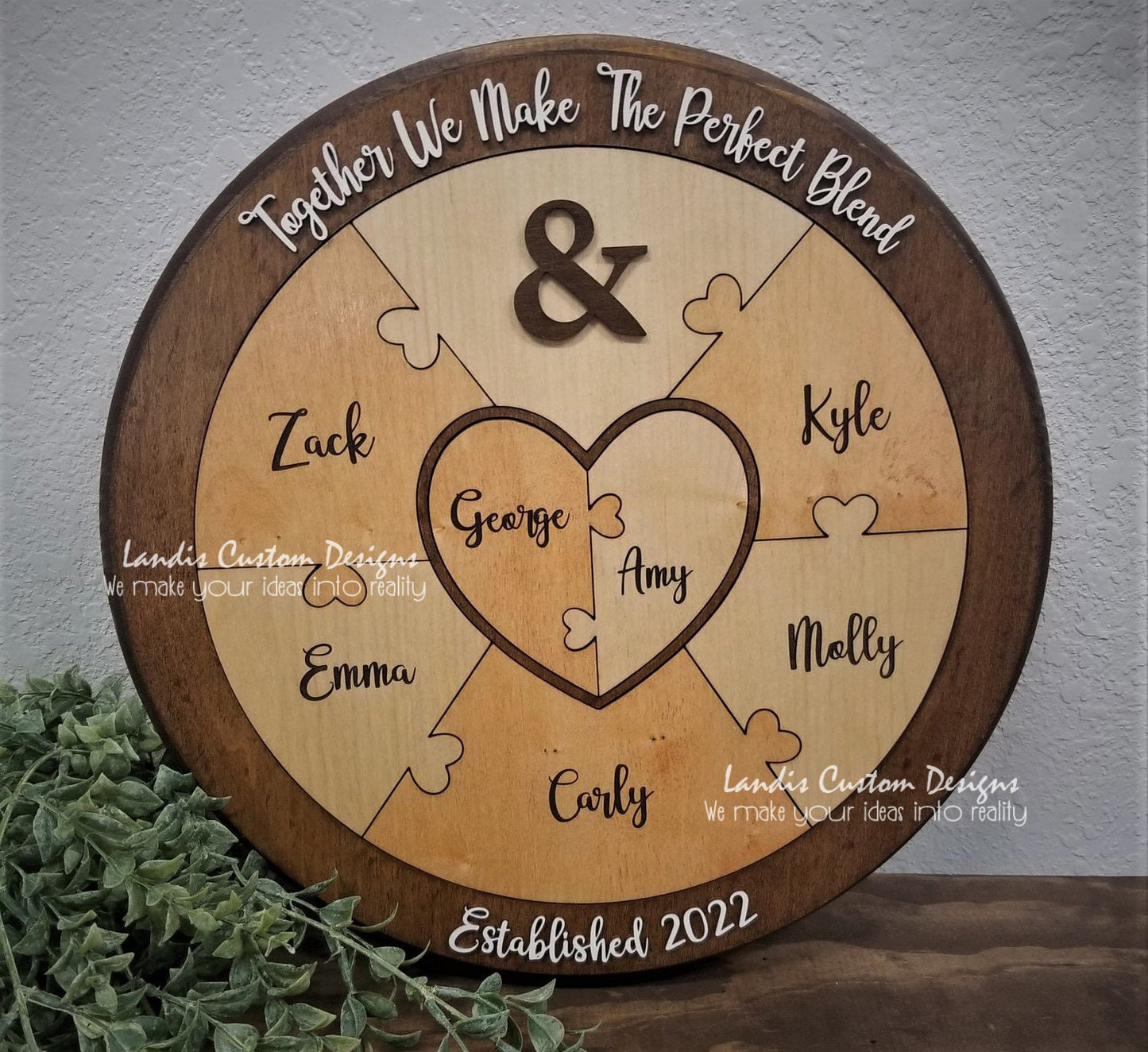 Unity or Family Puzzle, Blended Family, Unity Alternative, Wedding Ceremony Puzzle - Fully Customized, Unity Ceremony Ideas, 4-12 pieces