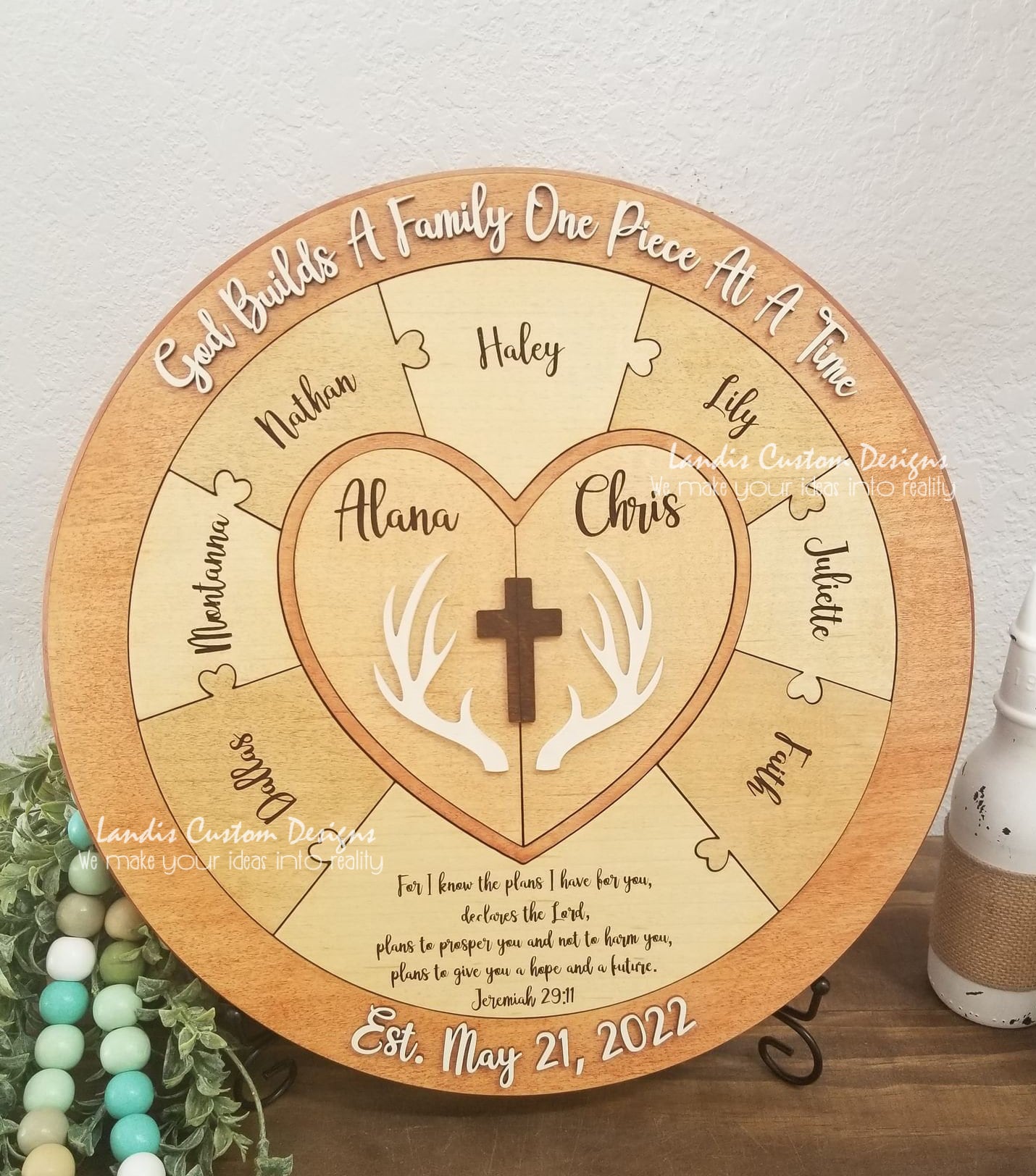 Unity puzzle, Family Puzzle, Blended Family, Unity Alternative, Wedding Puzzle Unity Ceremony, Christian Puzzle, Christianity Unity Ceremony