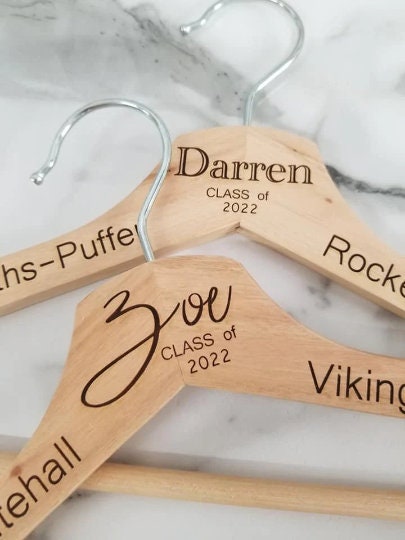 set of 10 graduation hangers, great gift for high school graduates or college graduates