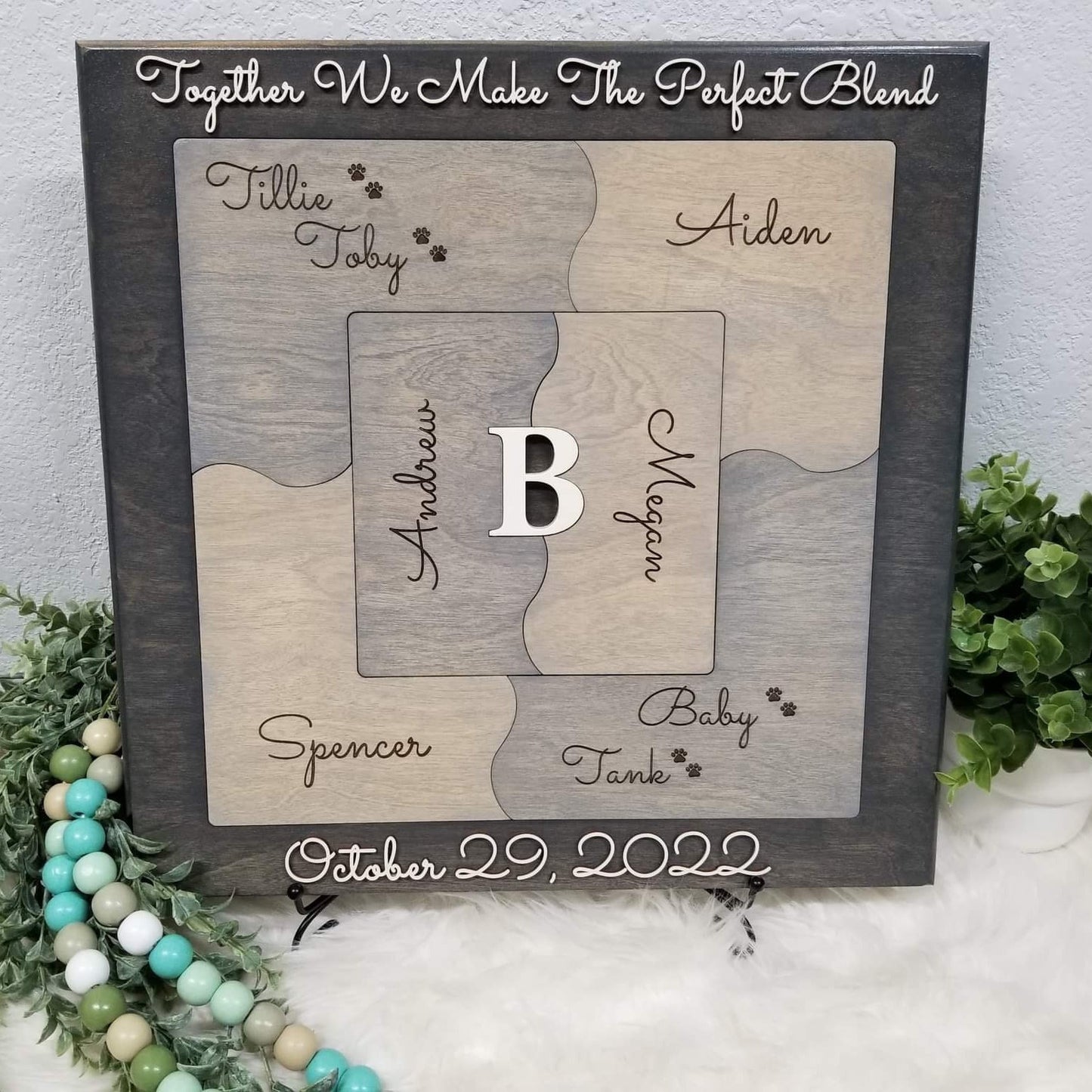 Unity Puzzle, Family Puzzle, Blended Family Puzzle, Unity Alternative, Family Celebration, Wedding Ceremony Puzzle - Square/Rectangle Design