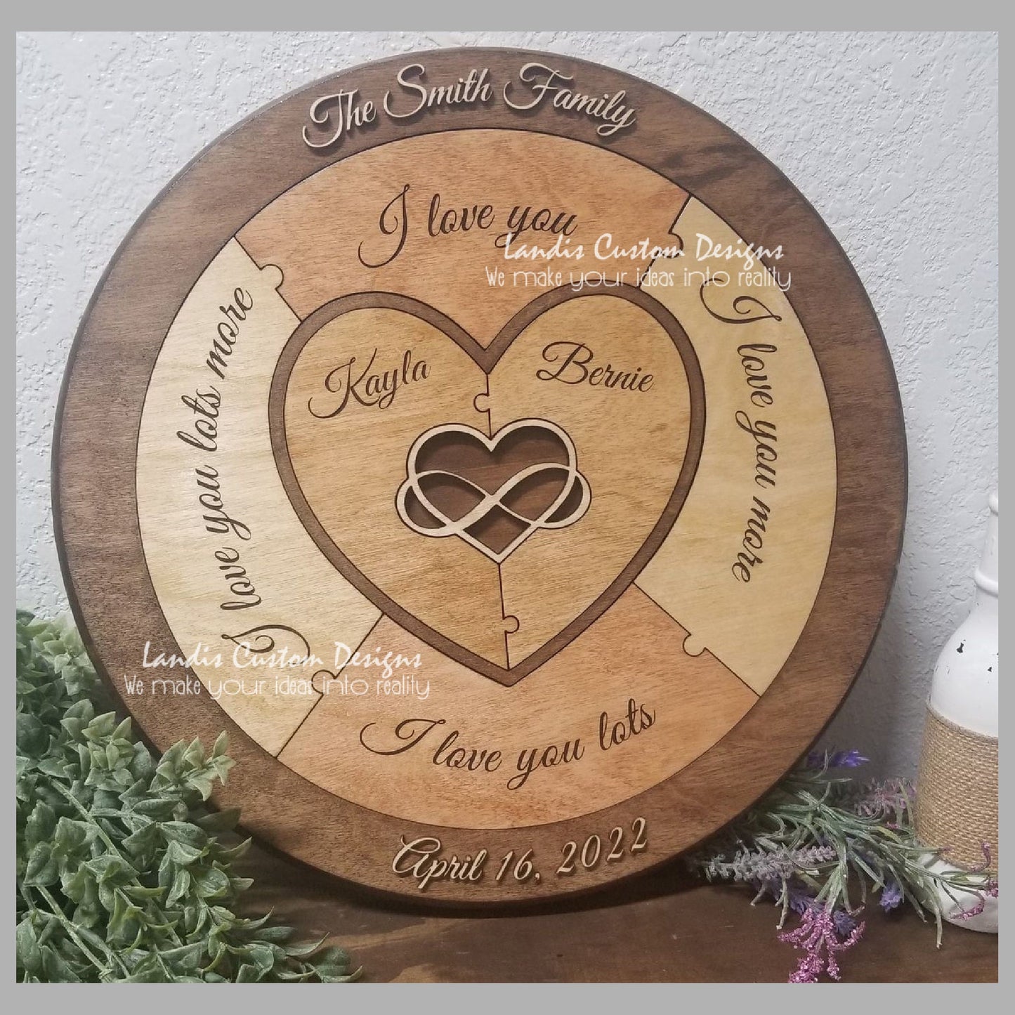 Unity Wedding Puzzle, Blended Family, Unity Alternative, Wedding Ceremony, Family Puzzle, Unity Ceremony, Infinity Sign - Fully customized