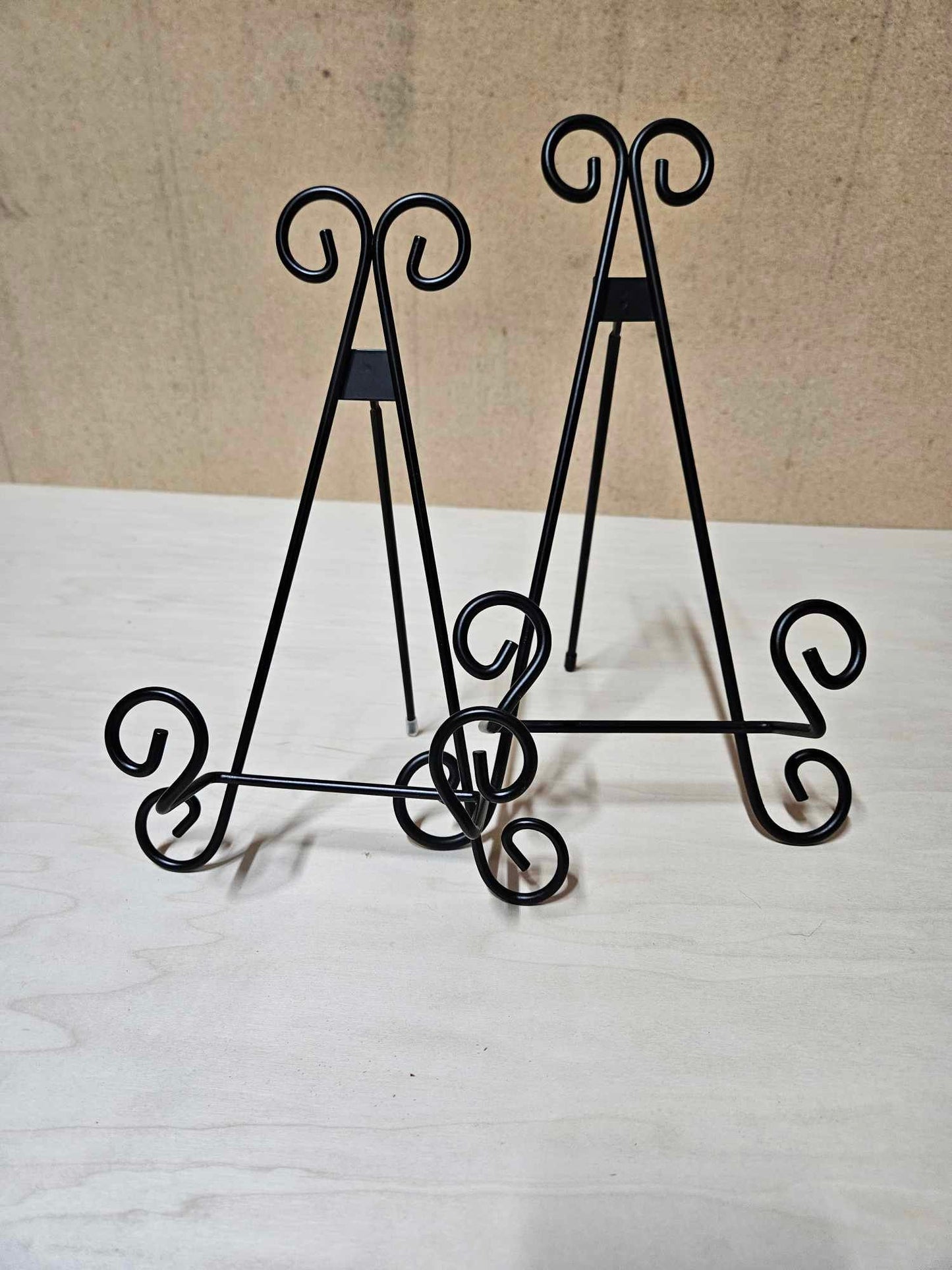 Scroll Metal Stands - two sizes, great for Unity puzzle, plates, pictures, great display item